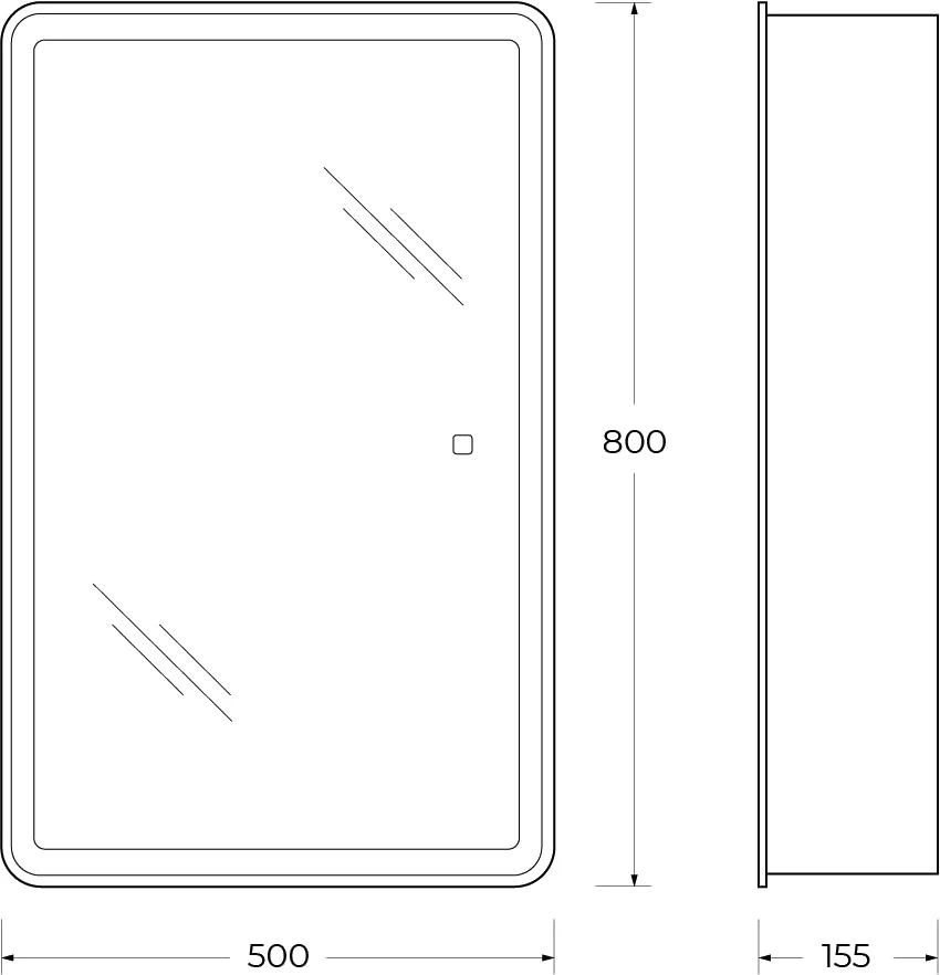 Комплект мебели BelBagno Pietra Mini 40 L белый - 5