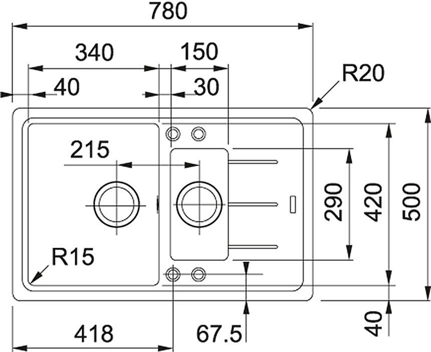 Мойка кухонная Franke Basis BFG 651-78 белая 114.0280.893 - 2