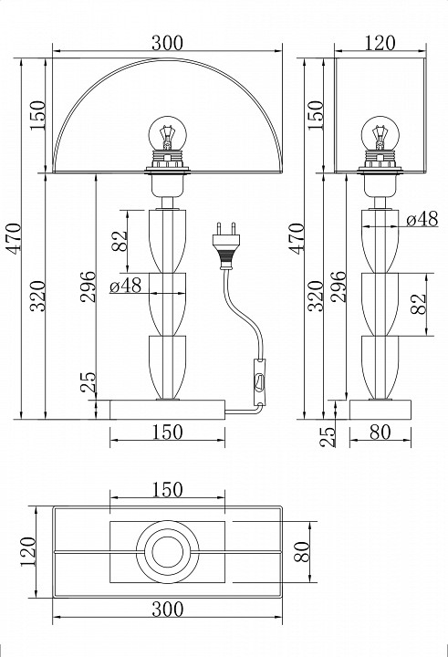 Настольная лампа декоративная Maytoni Prima Z034TL-01BZ - 5