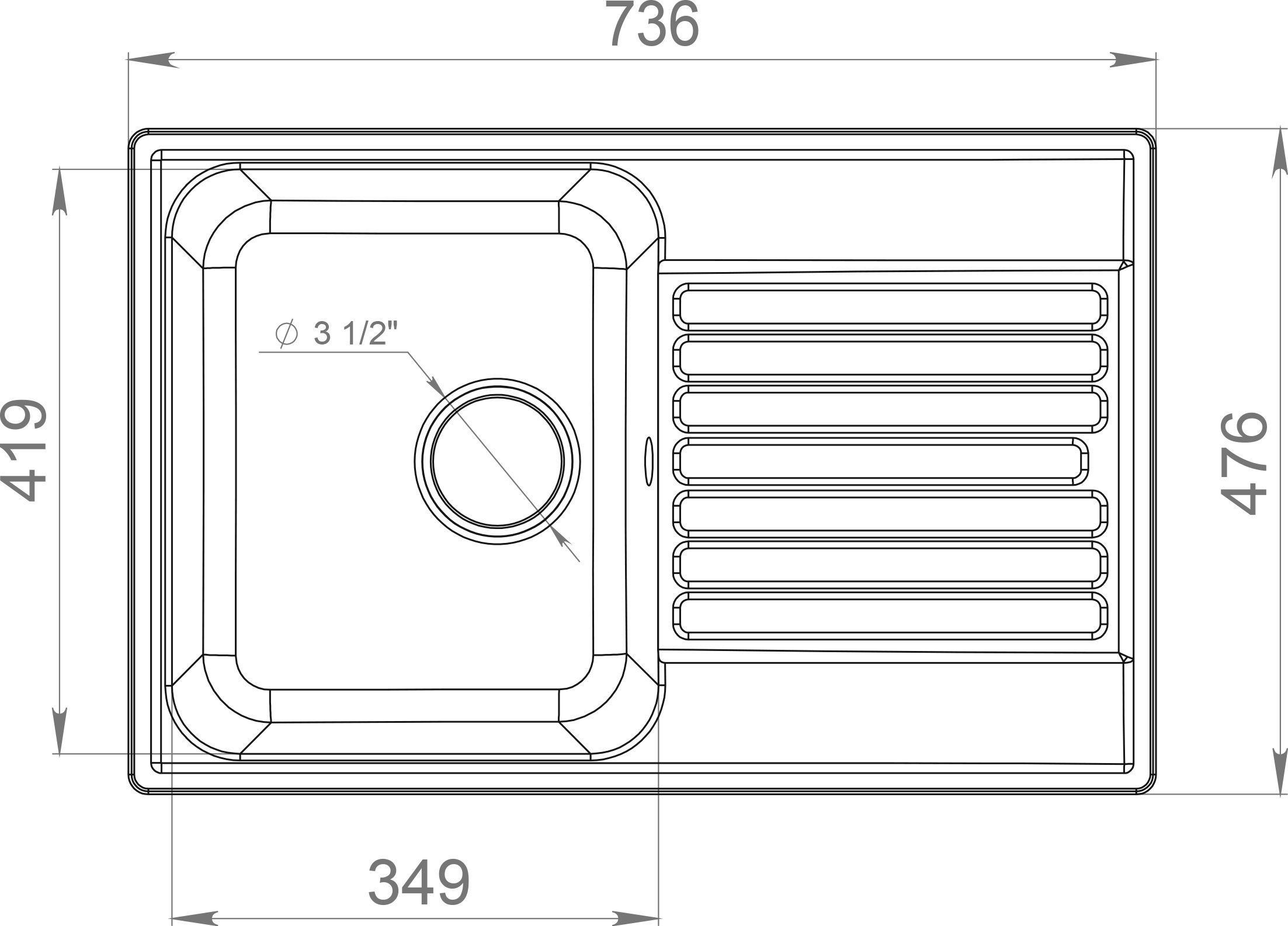 Мойка кухонная GranFest Quarz Z78 бежевый - 2