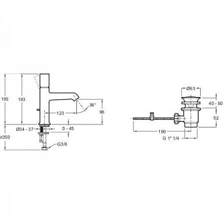 Смеситель Jacob Delafon Rivoli E24323-CP для раковины - 1