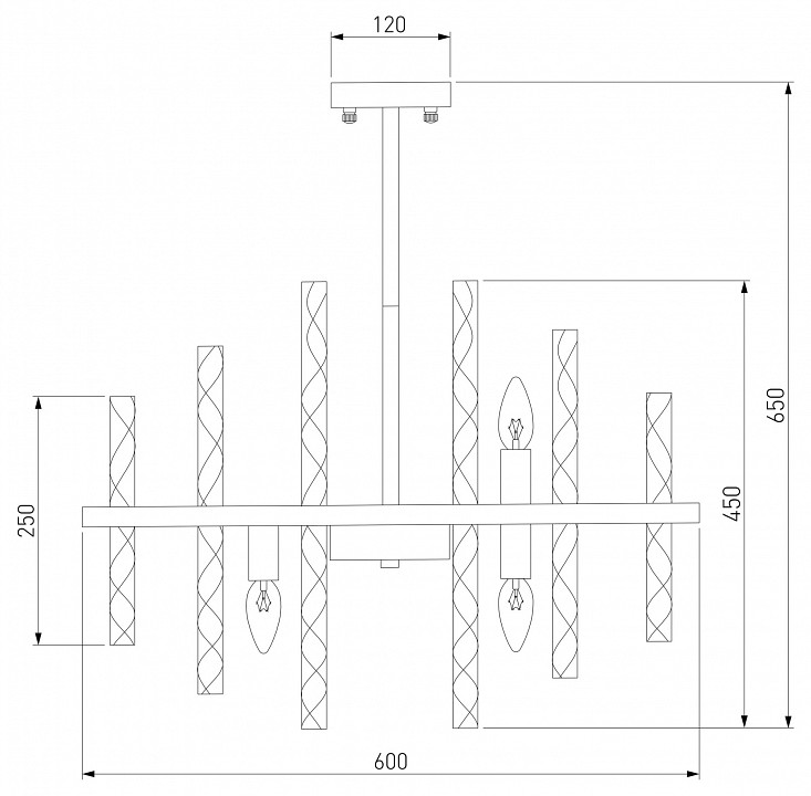 Люстра на штанге Bogate's Hollis 367/9 Smart - 1