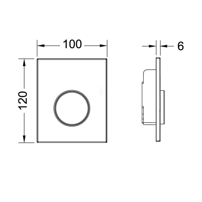 TECE Панель TECEloop Urinal, пластик, белая, кл. хром гл. 9820187 - 1