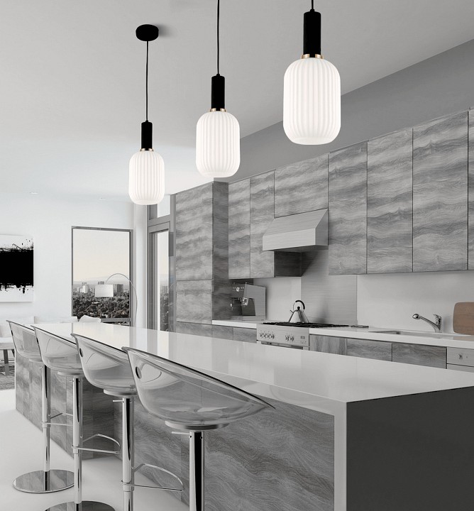 Подвесной светильник LUMINA DECO Rico LDP 1218-1 WT+BK - 3
