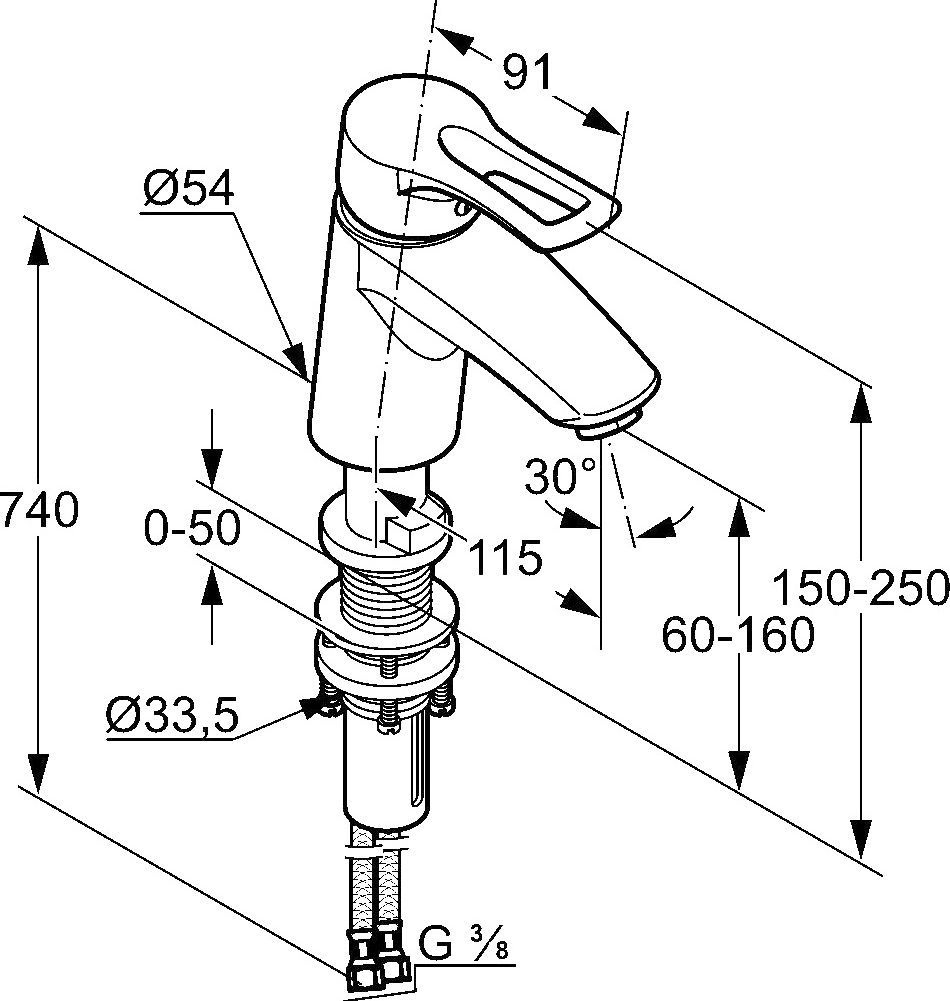 Смеситель Kludi MX 331840562 для раковины - 5