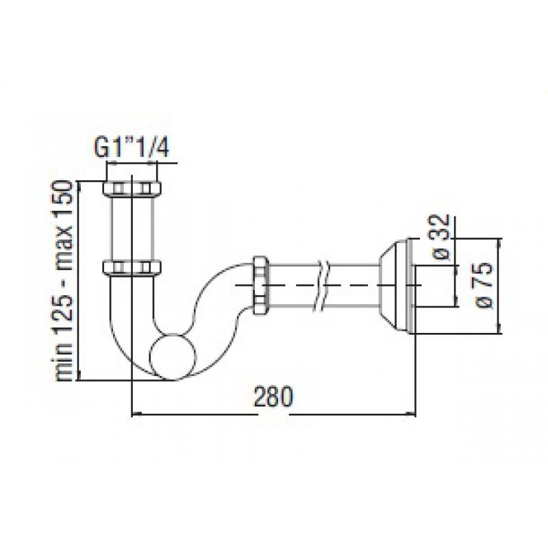 Сифон для раковины Nobili   AV00105/2CR - 0