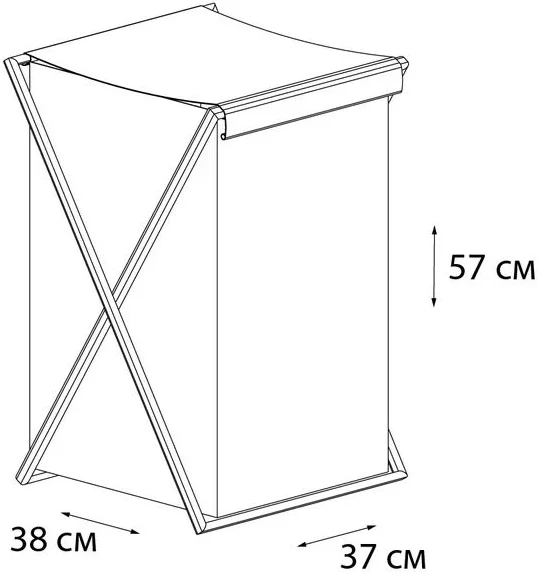 Fixsen FX-1023 Корзина для белья складная серая - 2