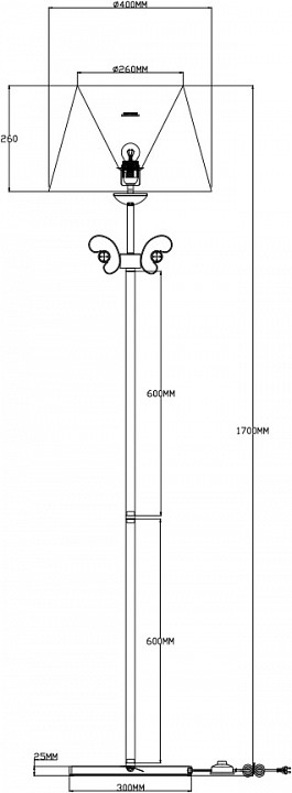 Торшер Moderli Riccardo V2500-1F - 1