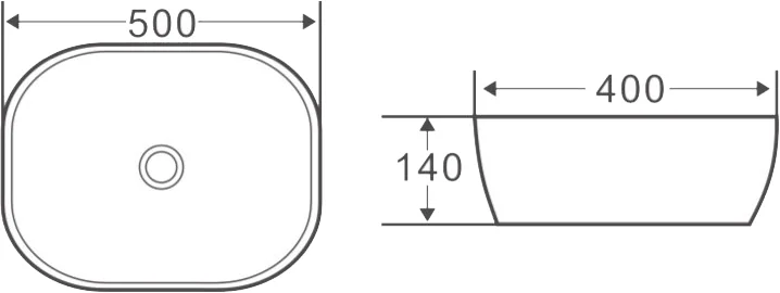 Раковина накладная BelBagno 50 см бежевый матовый  BB1302-H316 - 2