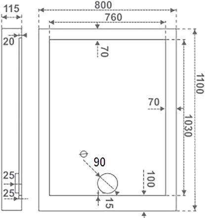 Поддон для душа Good Door Олимпик 110x80 ПН00055 - 2