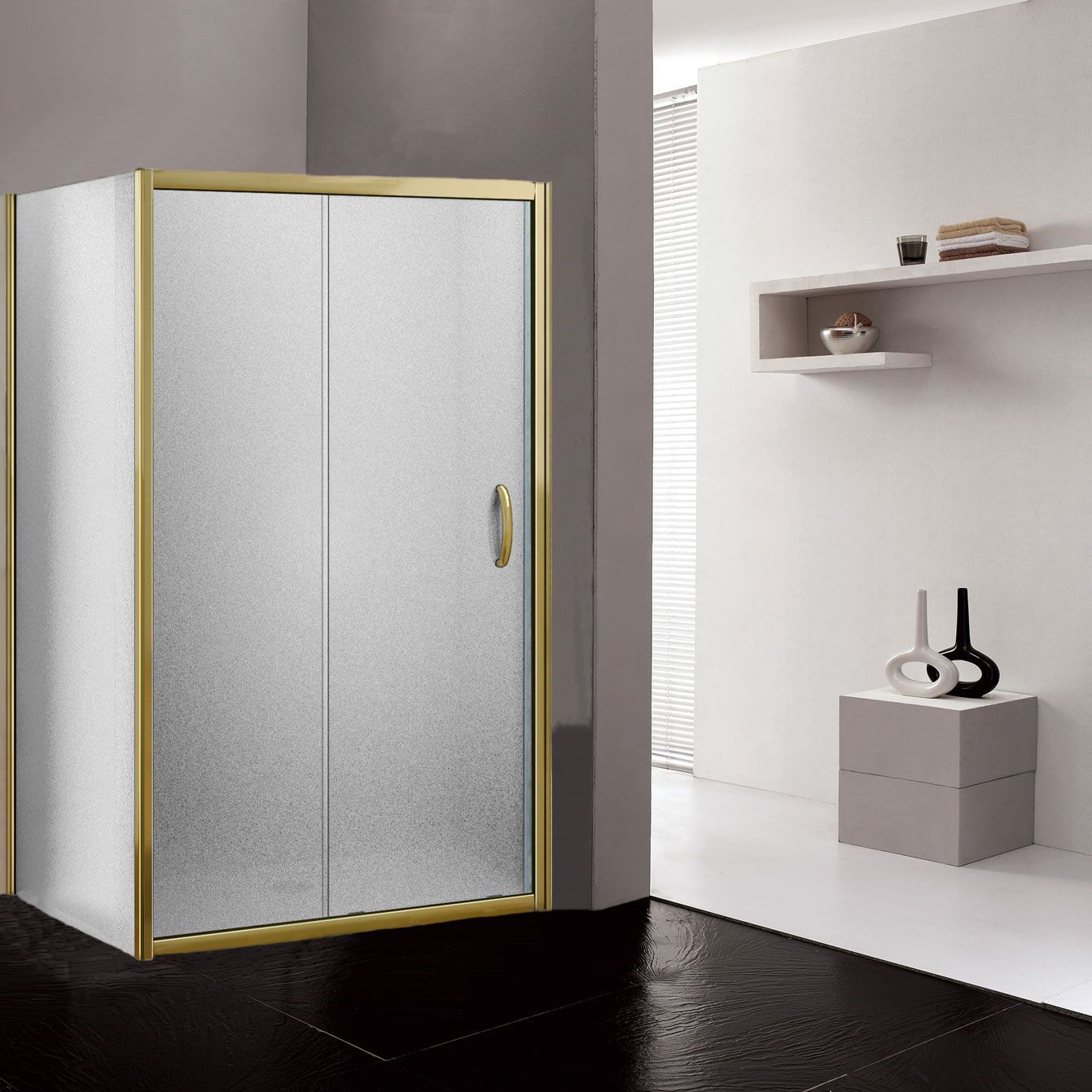 Душевой уголок Good Door Jazze WTW+SP-G-BR 110x80 - 0