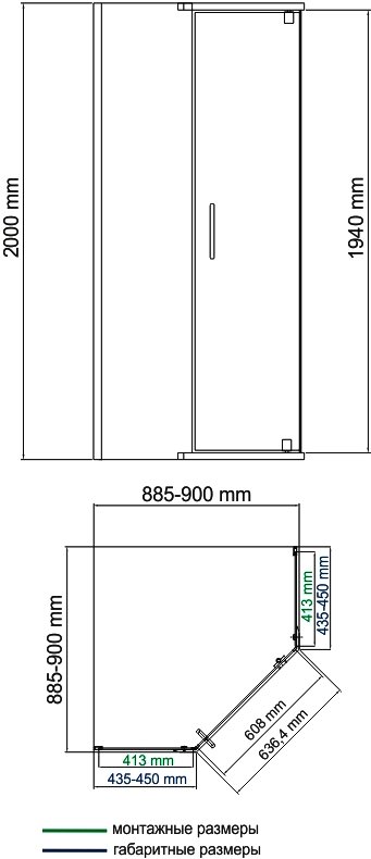 Душевой уголок Wasserkraft Leine 35P11 90x90 см - 5