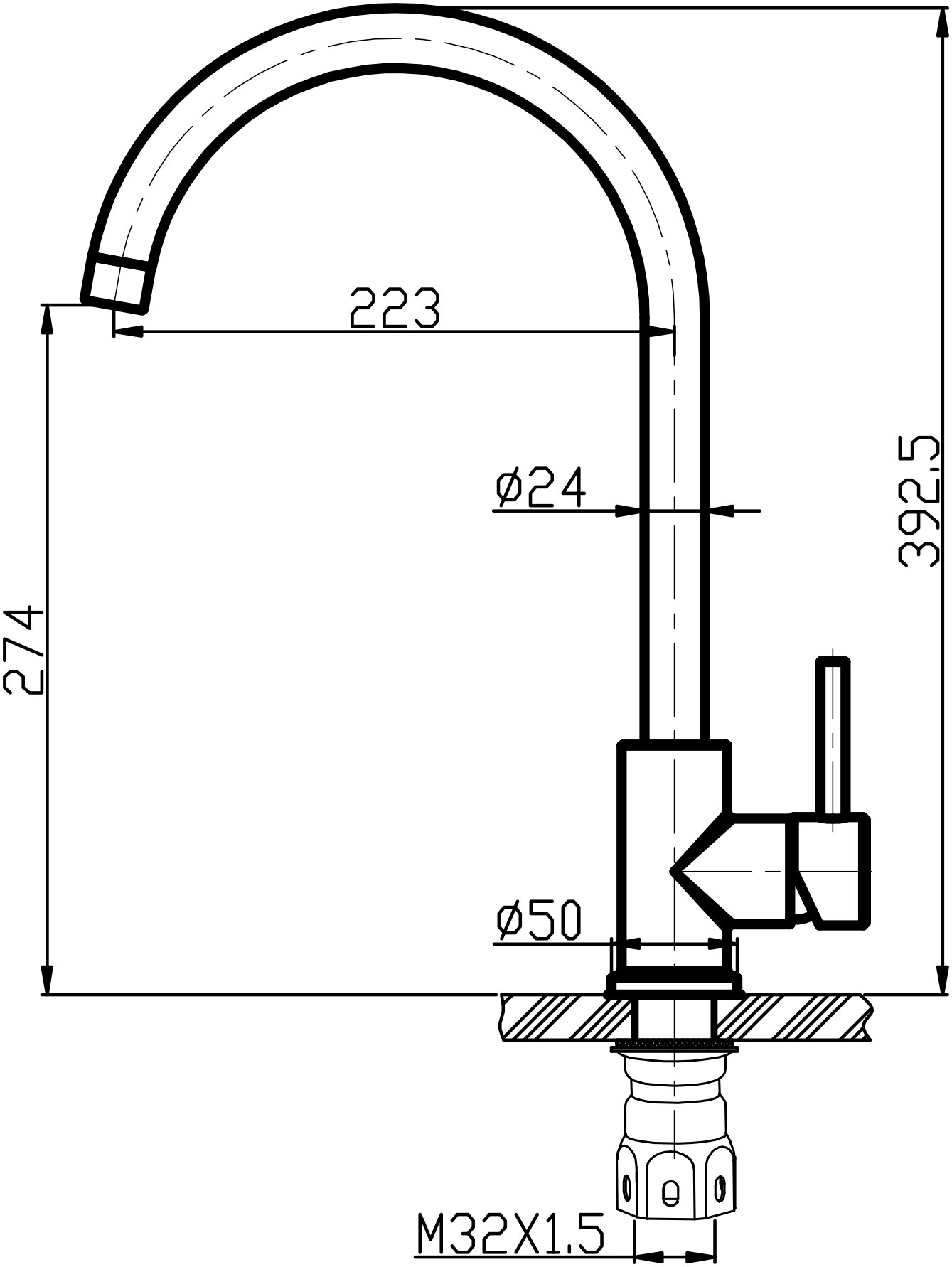 Смеситель для кухни BelBagno Armonica ARM-LAM-IN сатин - 1