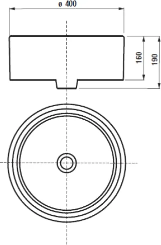 Раковина накладная Aquaton Mila 40 белый 732700C000 - 2