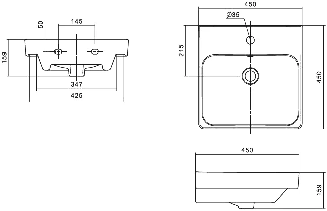 Тумба с раковиной Aquaton Сканди Doors 45 белый 1A2787K0SD010 - 9