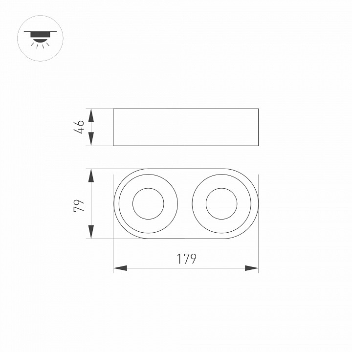 Корпус потолочного светильника Arlight Plurio-Base-Surface-Rs179X78 031709 - 1