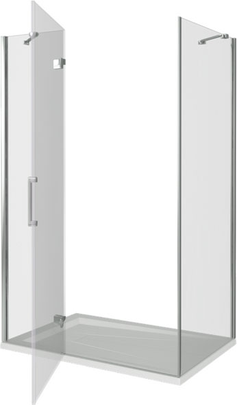 Душевой уголок Good Door Saturn WTW+SP левый 140х90х185 см - 2