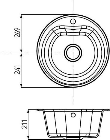 Мойка кухонная AQUATON Мида серая 1A712732MD230 - 2