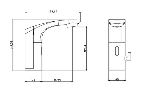 Смеситель для раковины электронный BelBagno Acqua хром  ACQUA-ELV-CRM - 1