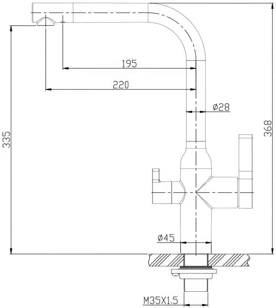 Смеситель для кухни BelBagno сатин  BB-LAM57-IN - 1