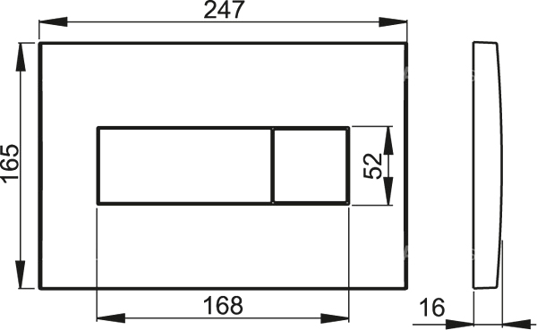 Система инсталляции для унитазов AlcaPlast AM101/1120-3:1 RU M371-0001 кнопка смыва хром - 3