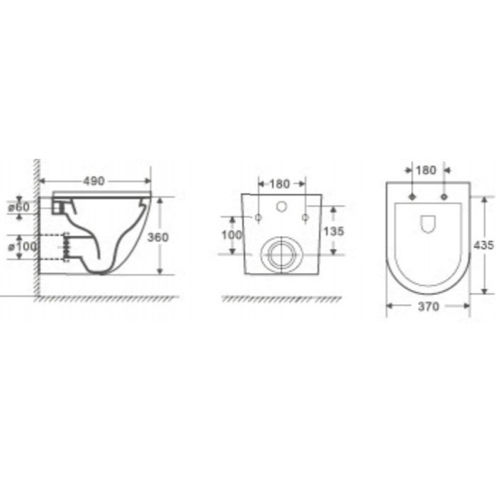 Комплект Weltwasser AMBERG 497 + MERZBACH 004 GL-WT + AMBERG RD-BL  10000006631 - 5