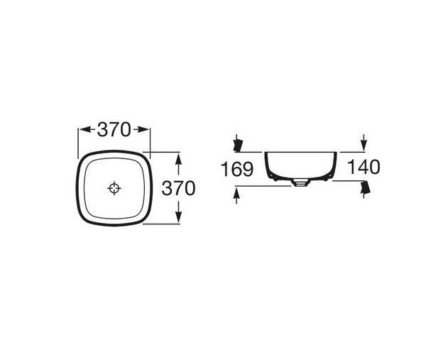 Накладная раковина Roca Inspira square 37 см  327502000 - 2