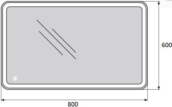 Зеркало BelBagno 60х80  SPC-MAR-600-800-LED-TCH - 4