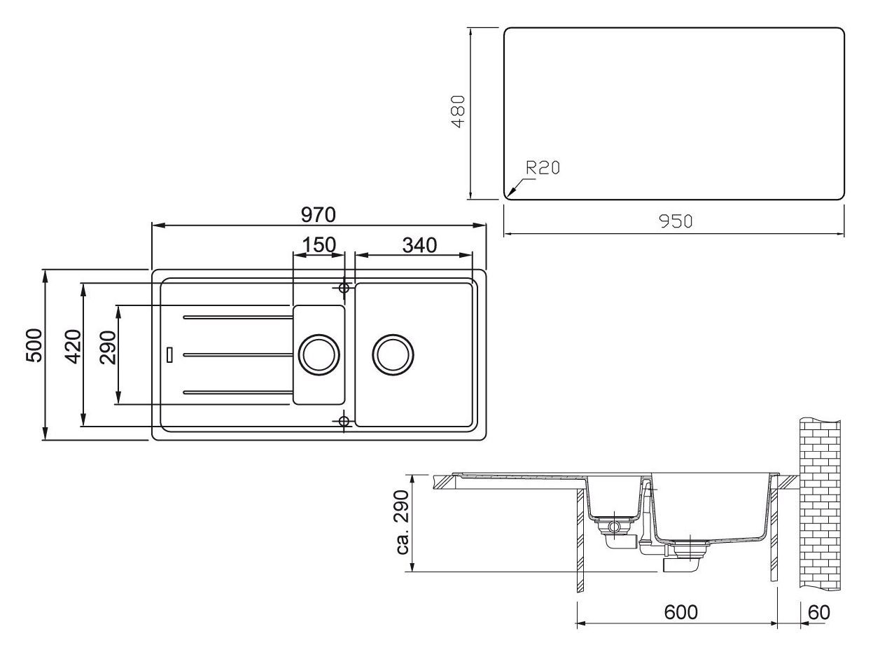 Мойка кухонная Franke Basis BFG 651 бежевый 114.0259.961 - 2