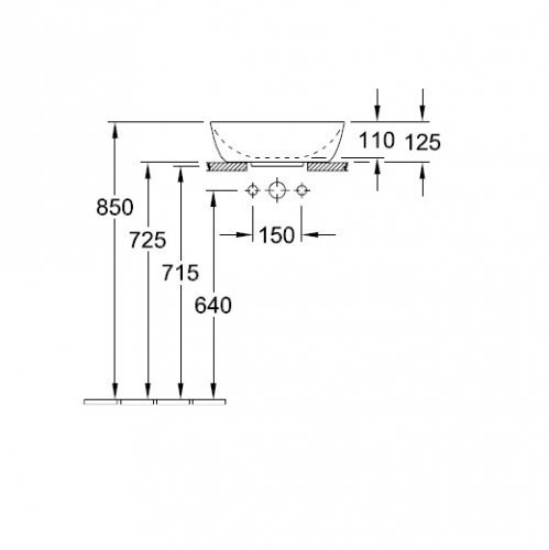 Рукомойник Villeroy & Boch Artis 4178 41R1 alpin 417841R1 - 3