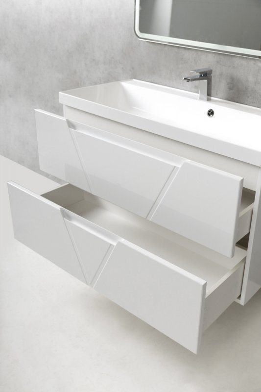 Тумба с раковиной BelBagno Vittoria 100 bianco lucido - 2