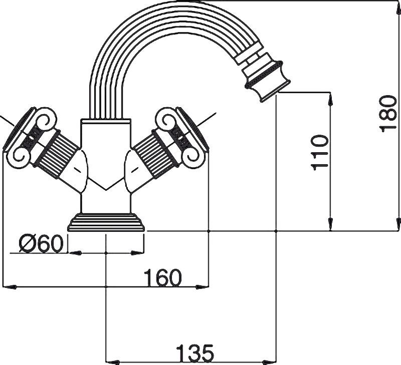 Смеситель Cezares Olimp BS2 03/24 Sw для биде Olimp-BS2-03/24-Sw - 2