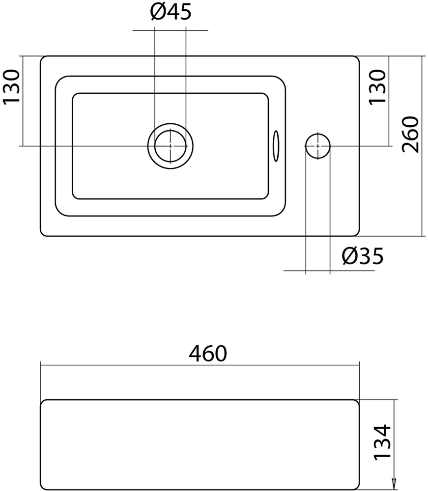 Тумба с раковиной Aquaton Эмма 46 белый-светлое дерево 1A2216K1EAD80 - 5