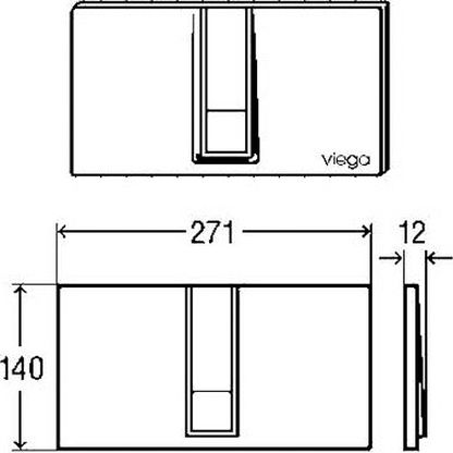 Кнопка смыва Viega Visign for Style хром  654696 - 2