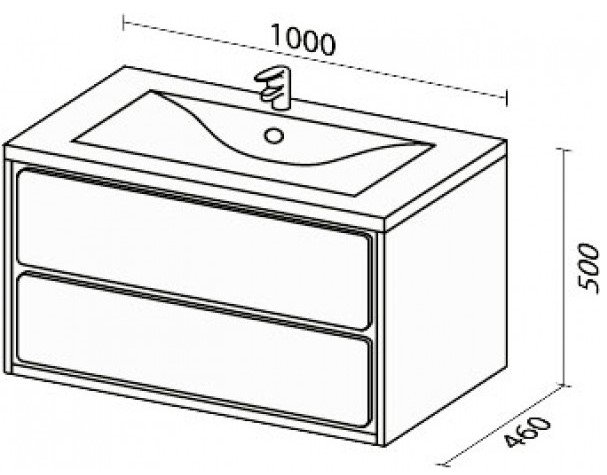 Комплект мебели Sanvit Бруно -2 100 белый глянец - 5