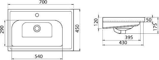 Тумба с раковиной Opadiris Фреш 70 белый - 4