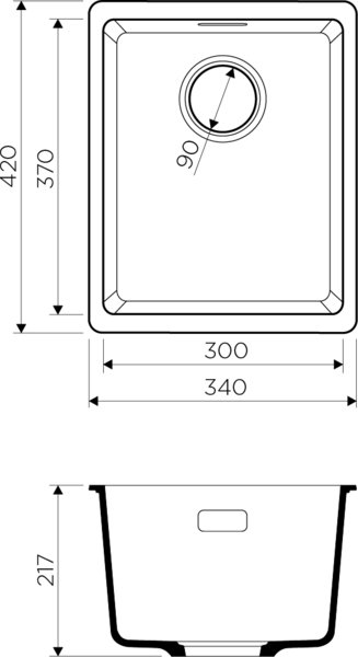 Мойка кухонная Omoikiri Kata 34-U-CA карамель 4993378 - 1