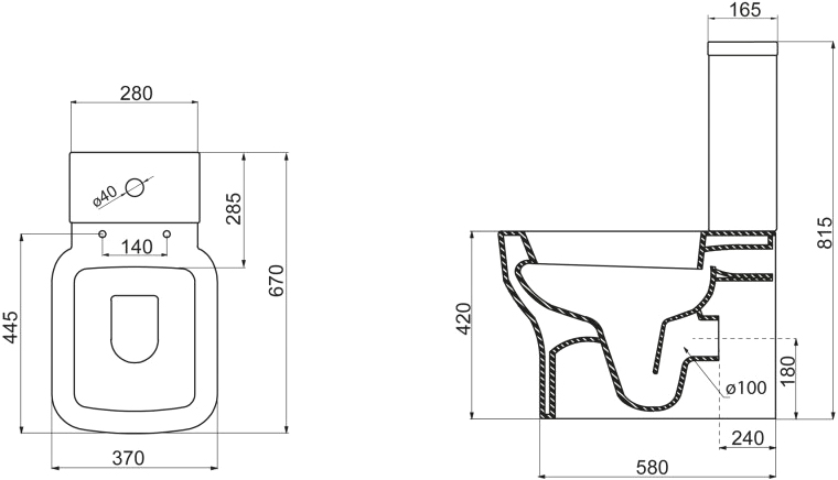 Унитаз-компакт BelBagno Vaso BB127CP - 5