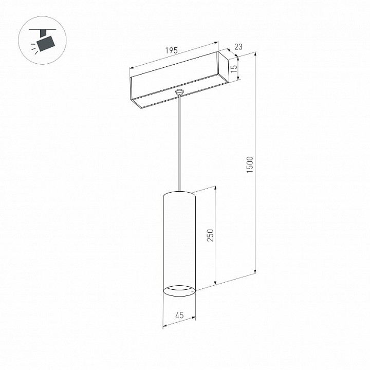 Трековый светодиодный светильник Arlight Mag-Orient-Spot-Hang-R45-12W Warm3000 035713 - 6