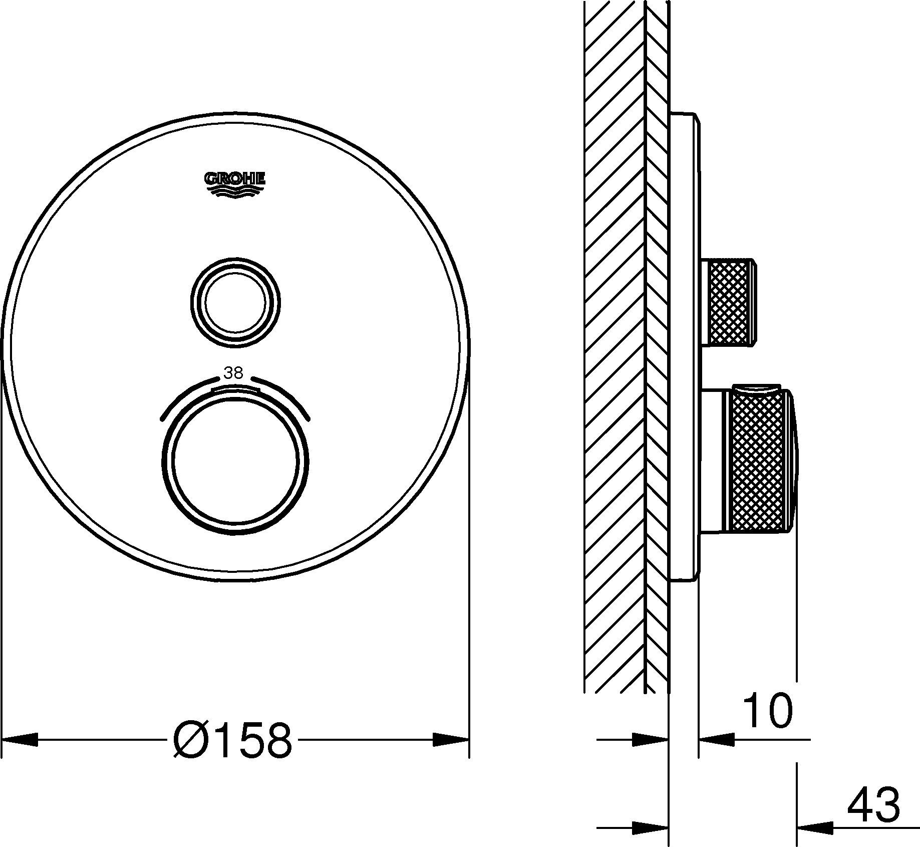 Термостат Grohe Grohtherm SmartControl 29118000 для душа - 2