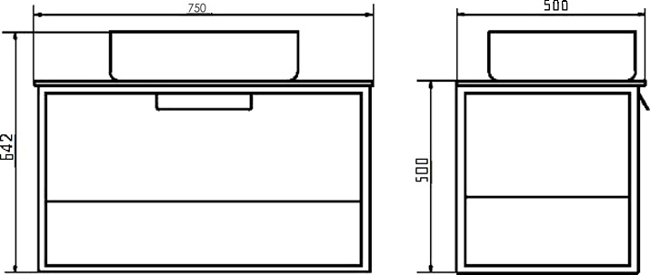 Тумба с раковиной Comforty Кёльн 75 дуб темный 00004149065 - 5