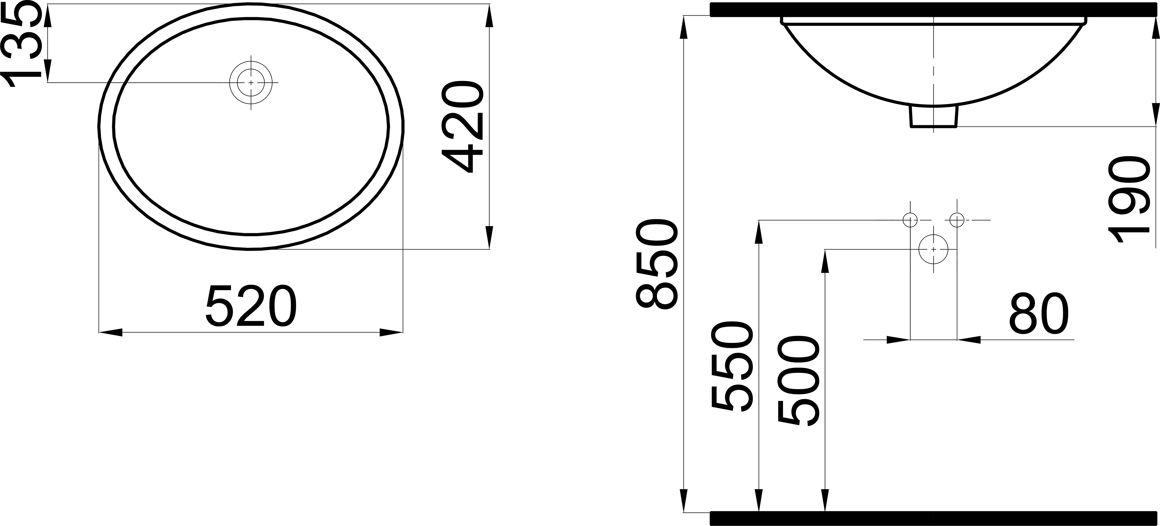 Раковина STWORKI 52 K0001-0526 K0001-0526-001-1-0000 - 1