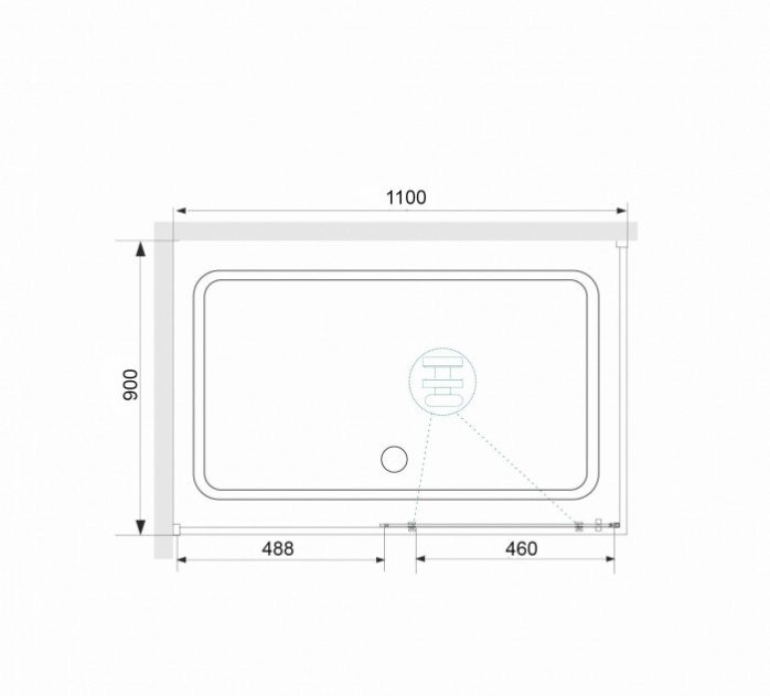 Душевой уголок RGW Stilvoll SV-42B 110x90 профиль черный стекло прозрачное 32324291-014 - 3