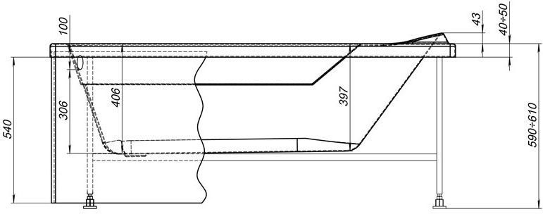 Панель фронтальная L150 H53 K  243512 - 1