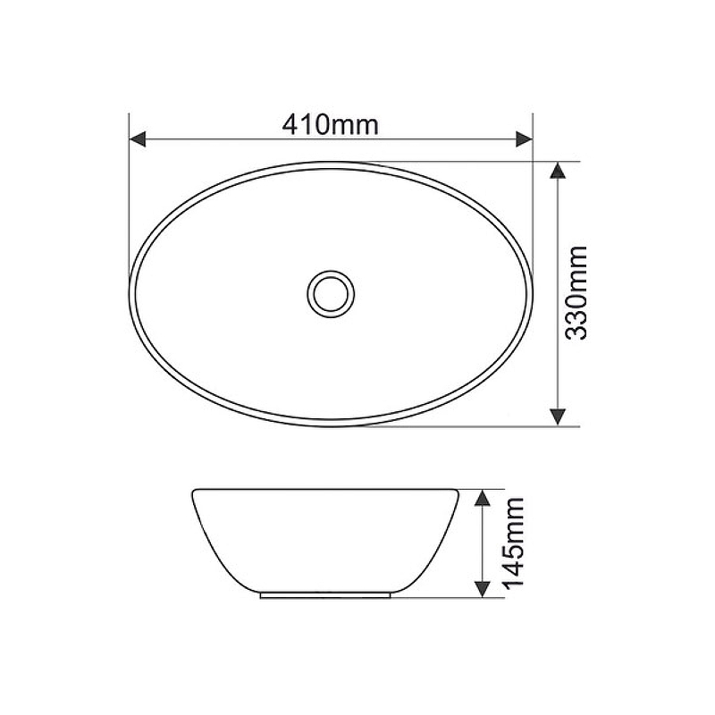 Накладная раковина Comforty 41 черно-белая 00004148154 - 1