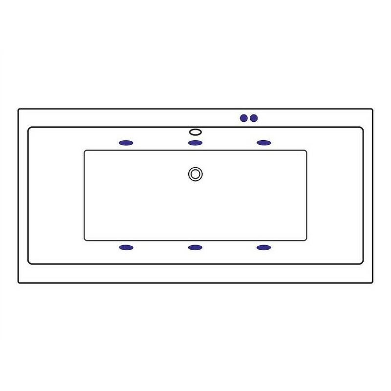 Акриловая ванна Excellent Pryzmat 190х90 белая золото с гидромассажем WAEX.PRY19.SOFT.GL - 1