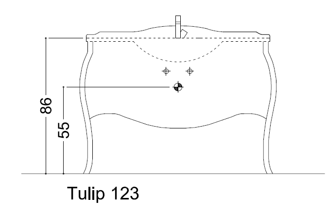 Столешница Cezares TULIP  TULIPTOP123VERGU - 7