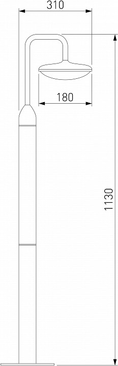 Уличный светодиодный светильник Elektrostandard Portal 35162/F серый a063027 - 1
