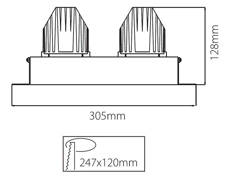 Рамка на 2 светильника Deko-Light  930097 - 1