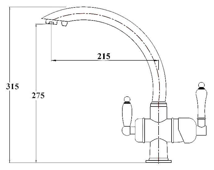 Смеситель Zorg Clean Water ZR 327 YF для кухонной мойки - 1